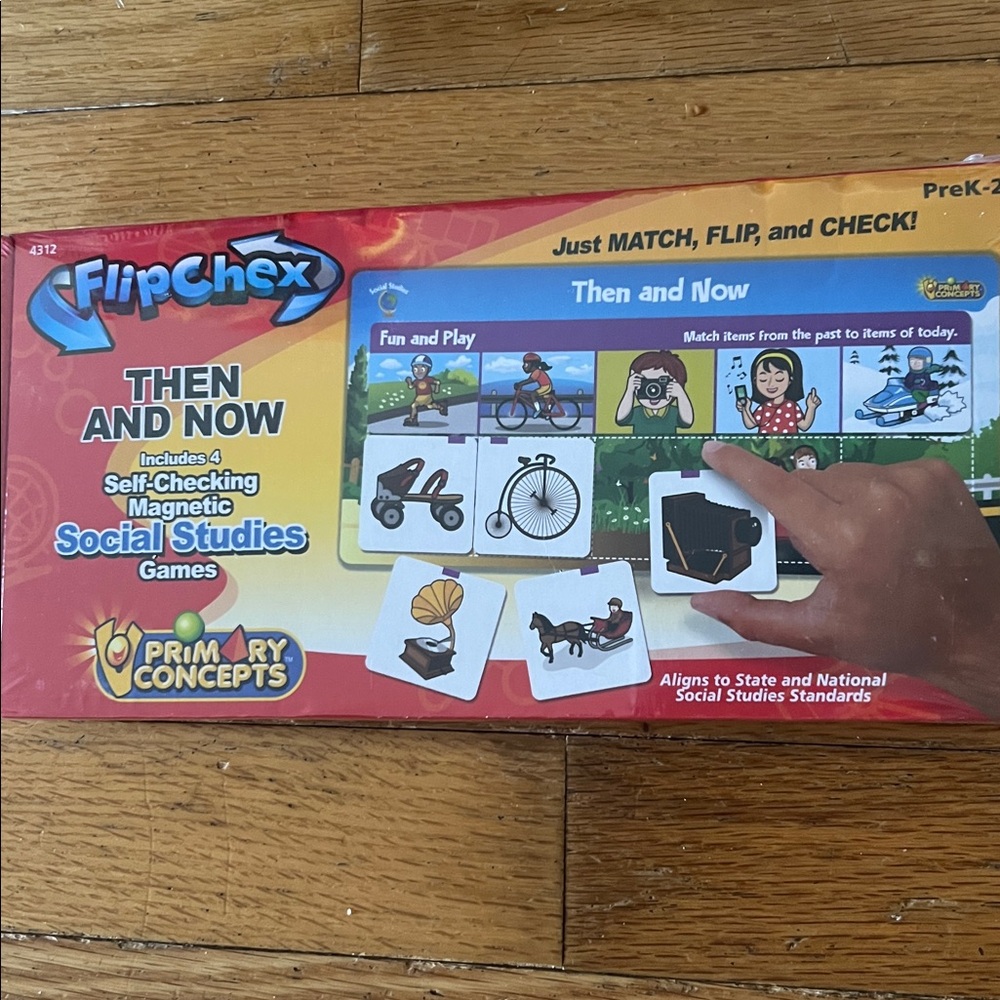 NEW Primary Concepts FlipChex Then and Now Educational Game Homeschool